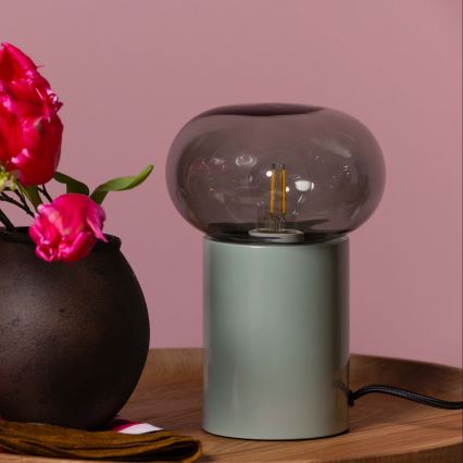 Brilliant - Lampada da tavolo KNUT 1xE27/25W/230V verde/limpido