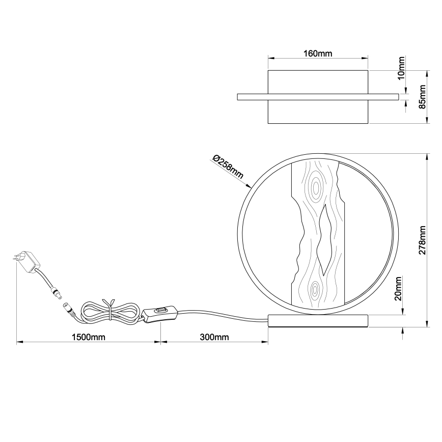 Brilliant - Lampada da tavolo LED CHAUMONT LED/7,5W/230V pino