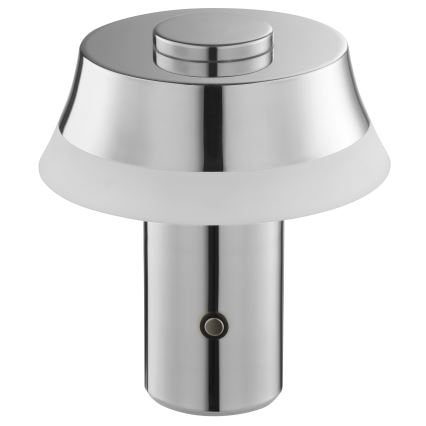 Brilliant - Lampada da tavolo ricaricabile a LED dimmerabile con controllo a sfioramento KINICH LED/2,5W/5V 2700K 2600 mAh cromo lucido