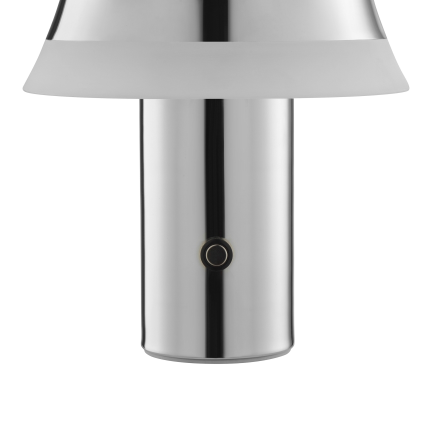 Brilliant - Lampada da tavolo ricaricabile a LED dimmerabile con controllo a sfioramento KINICH LED/2,5W/5V 2700K 2600 mAh cromo lucido