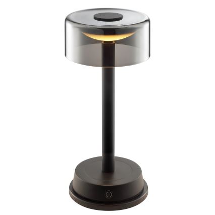 Brilliant - LED dimmerabile ricaricabile a sfioramento lampada da tavolo per esterni RAZOR LED/2,5W/5V 2700K 2600 mAh IP44 nero