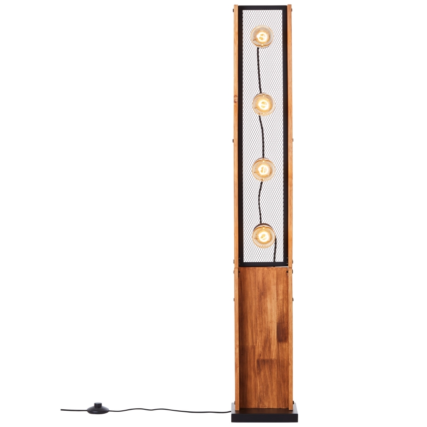 Brilliant - Lampada da terra CALANDRA 4xE27/42W/230V in pino