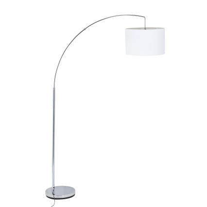 Brilliant - Lampada da terra CLARIE 1xE27/60W/230V cromo opaco/bianco