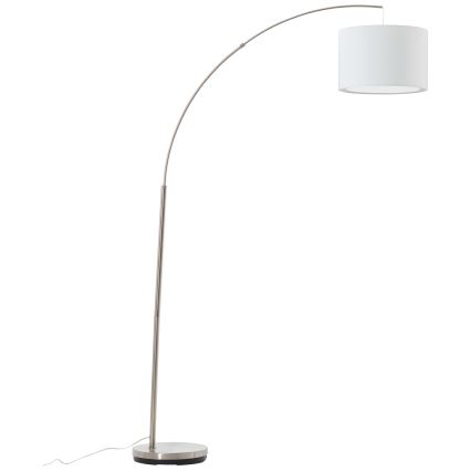 Brilliant - Lampada da terra CLARIE 1xE27/60W/230V cromo opaco/bianco
