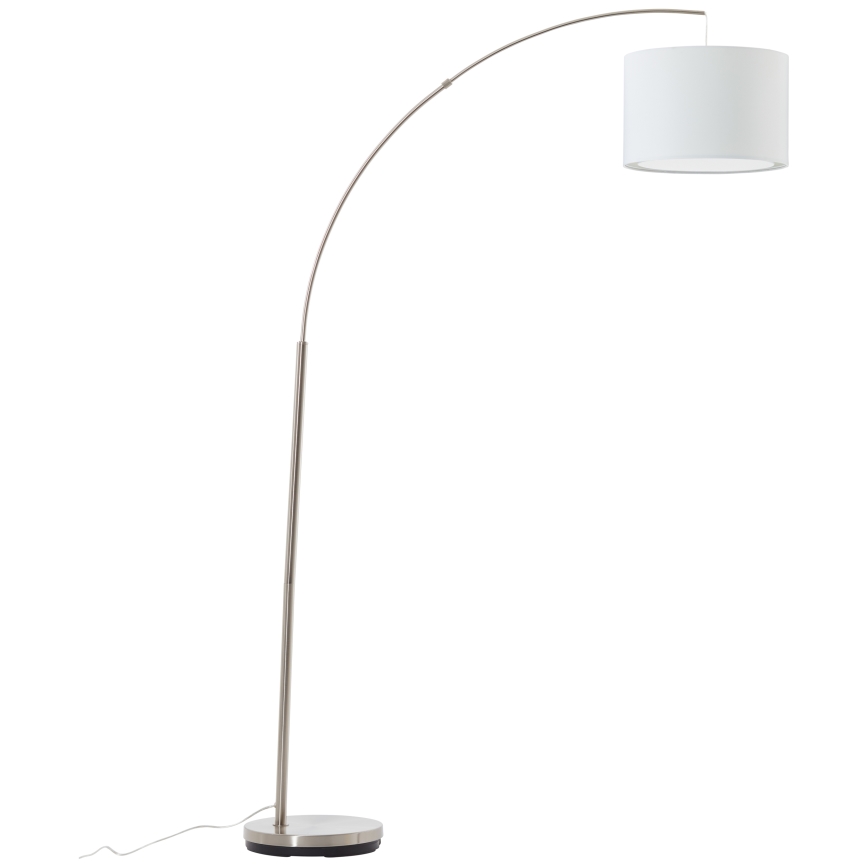 Brilliant - Lampada da terra CLARIE 1xE27/60W/230V cromo opaco/bianco