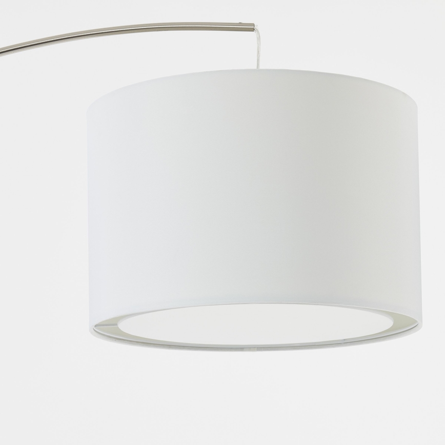 Brilliant - Lampada da terra CLARIE 1xE27/60W/230V cromo opaco/bianco