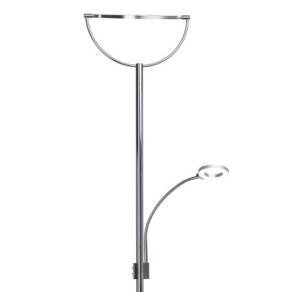 Brilliant - Lampada da terra dimmerabile a LED DEMIAN 2xLED/12W/230V, cromo lucido