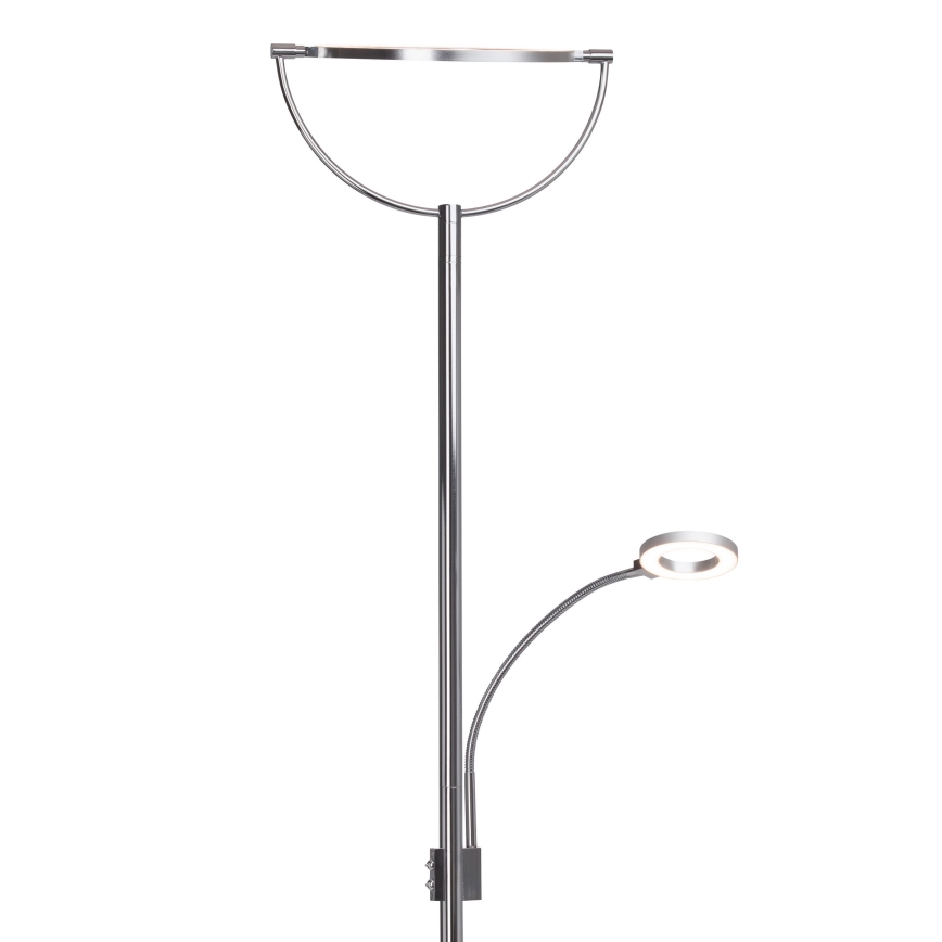 Brilliant - Lampada da terra dimmerabile a LED DEMIAN 2xLED/12W/230V, cromo lucido