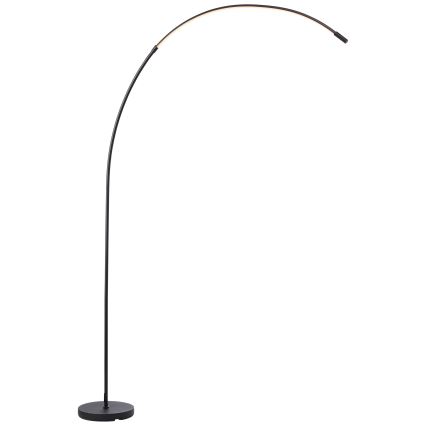 Brilliant - Lampada da terra touch dimmerabile a LED BOW LED/14W/230V 3000/4000/6500K nero