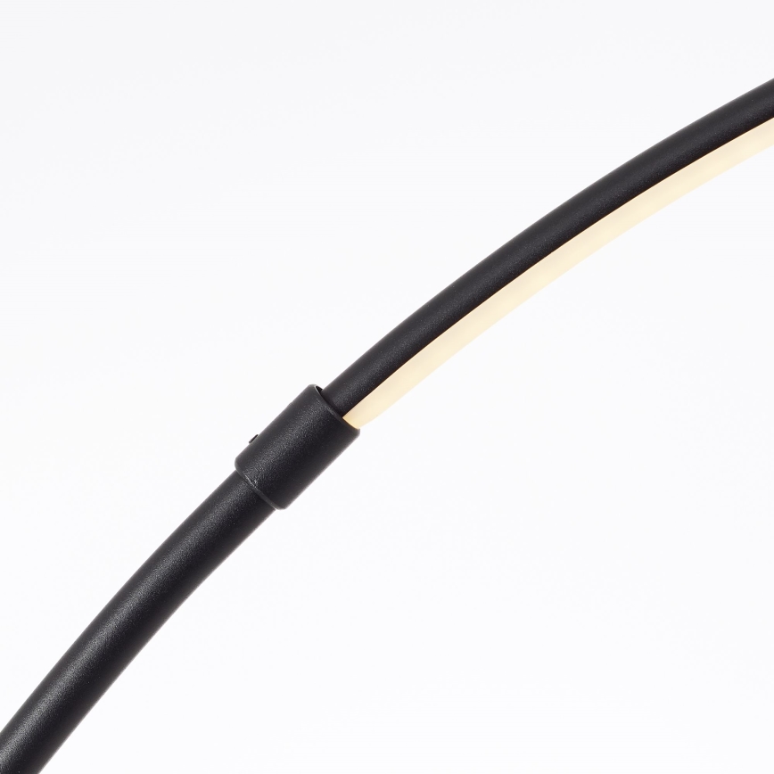 Brilliant - Lampada da terra touch dimmerabile a LED BOW LED/14W/230V 3000/4000/6500K nero