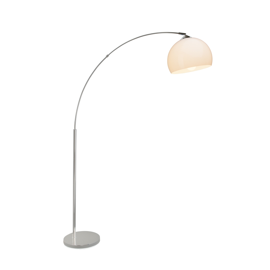Brilliant - Lampada da terra VESSA 1xE27/60W/230V cromo lucido/bianco