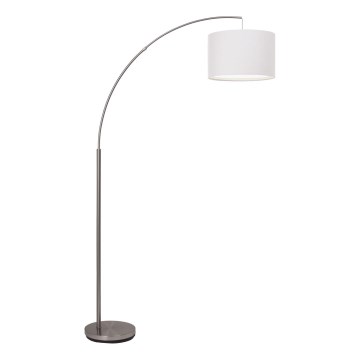 Brilliant - Lampadaire CLARIE 1xE27/60W/230V chrome mat/blanc