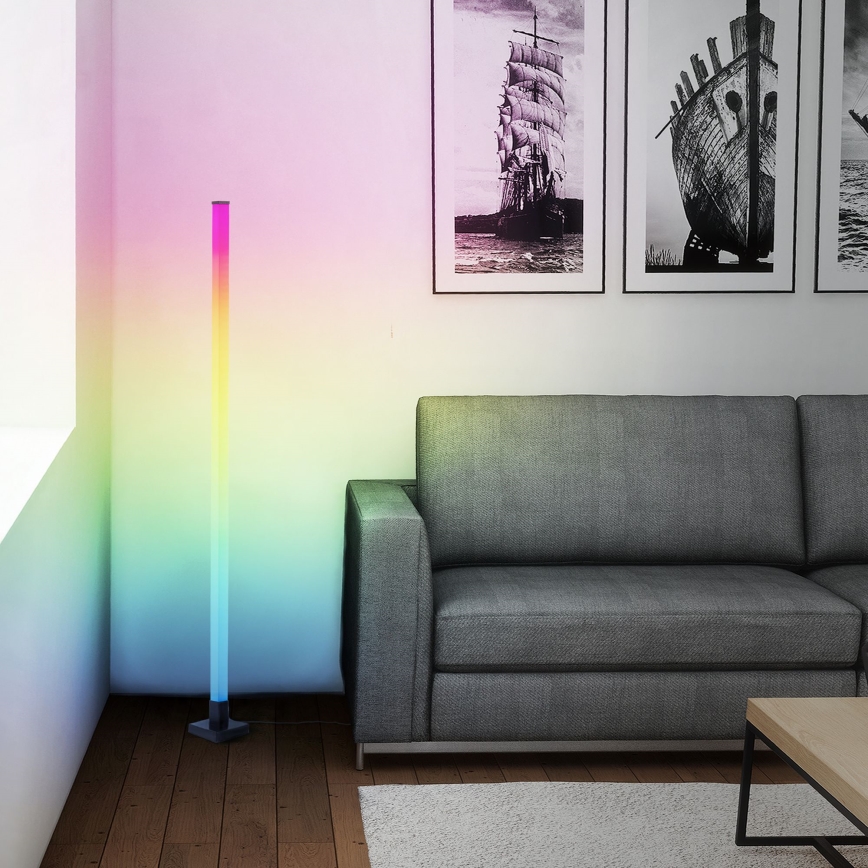 Brilliant - Lampadaire RGBW à intensité variable NEELE LED/6,5W/230V noir + Télécommande