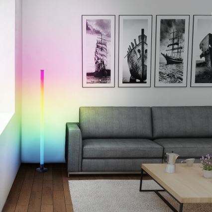 Brilliant - Lampadaire RGBW à intensité variable NEELE LED/6,5W/230V noir + Télécommande