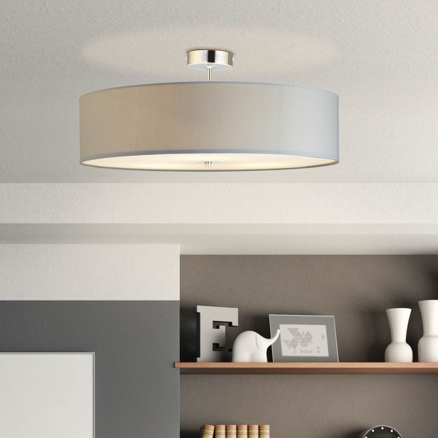Brilliant - Lampadario a plafone ANDRIA 3xE27/60W/230V diametro 60 cm grigio