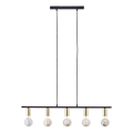 Brilliant - Lampadario a sospensione con cavo KERRY 5xE27/40W/230V nero/ottone