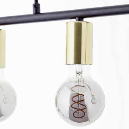 Brilliant - Lampadario a sospensione con cavo KERRY 5xE27/40W/230V nero/ottone