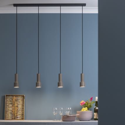 Brilliant - Lampadario a sospensione con filo CADIZ 4xGU10/10W/230V bronzo