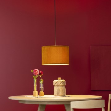 Brilliant - Lampadario a sospensione con filo TONY 1xE27/20W/230V diametro 35 cm arancione
