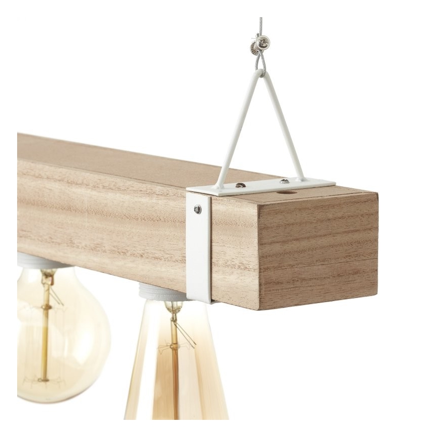 Brilliant - Lampadario a sospensione con filo WHITEWOOD 5xE27/30W/230V