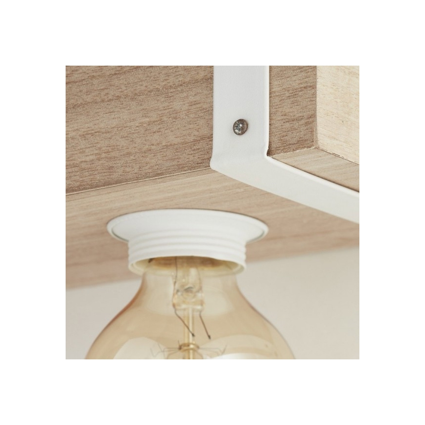 Brilliant - Lampadario a sospensione con filo WHITEWOOD 5xE27/30W/230V
