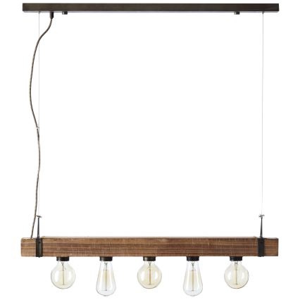 Brilliant - Lampadario a sospensione con filo WOODHILL 5xE27/30W/230V - FSC certificato