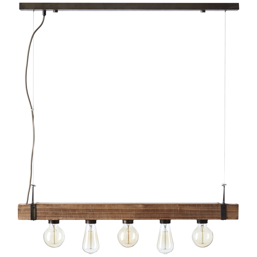 Brilliant - Lampadario a sospensione con filo WOODHILL 5xE27/30W/230V - FSC certificato