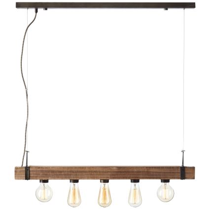 Brilliant - Lampadario a sospensione con filo WOODHILL 5xE27/30W/230V - FSC certificato