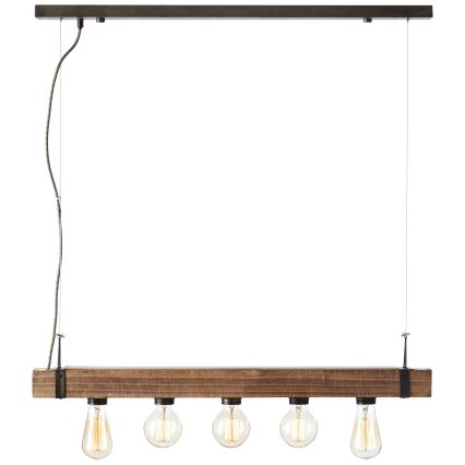 Brilliant - Lampadario a sospensione con filo WOODHILL 5xE27/30W/230V - FSC certificato