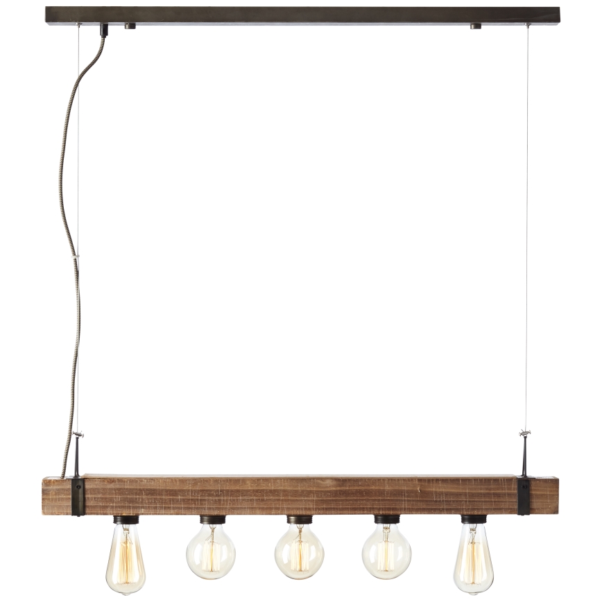 Brilliant - Lampadario a sospensione con filo WOODHILL 5xE27/30W/230V - FSC certificato