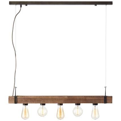 Brilliant - Lampadario a sospensione con filo WOODHILL 5xE27/30W/230V - FSC certificato
