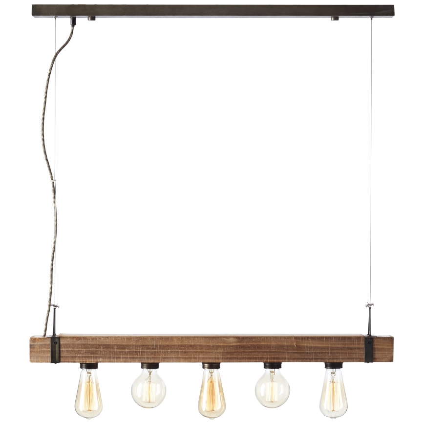 Brilliant - Lampadario a sospensione con filo WOODHILL 5xE27/30W/230V - FSC certificato