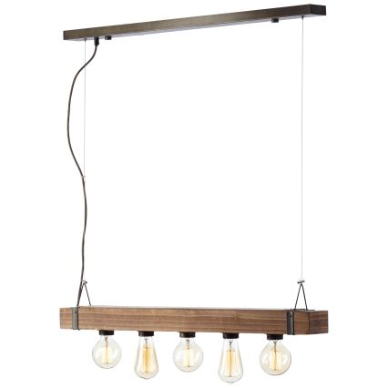 Brilliant - Lampadario a sospensione con filo WOODHILL 5xE27/30W/230V - FSC certificato