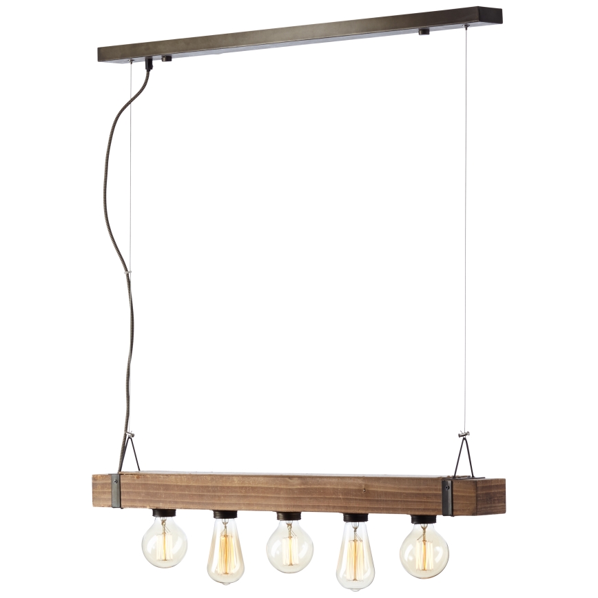 Brilliant - Lampadario a sospensione con filo WOODHILL 5xE27/30W/230V - FSC certificato