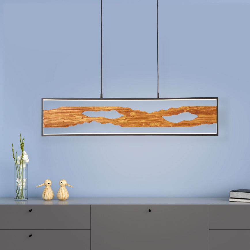 Brilliant - Lampadario LED a sospensione con filo CHAUMONT LED/20W/230V pino - FSC certificato
