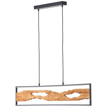 Brilliant - Lampadario LED a sospensione con filo CHAUMONT LED/20W/230V pino - FSC certificato