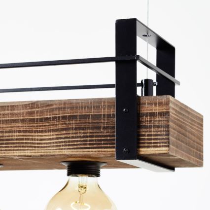 Brilliant - Lampadario sospeso su cavo BANKWOOD 5xE27/28W/230V pioppo