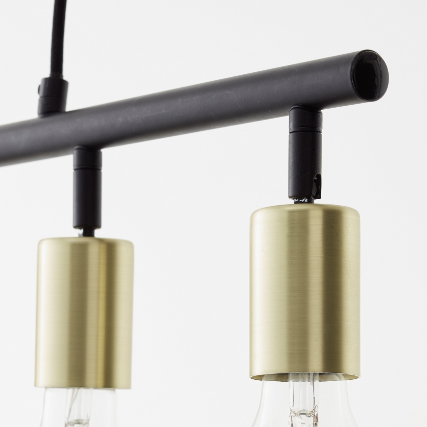 Brilliant - Lampadario su cavo 5xE27/28W/230V nero/ottone