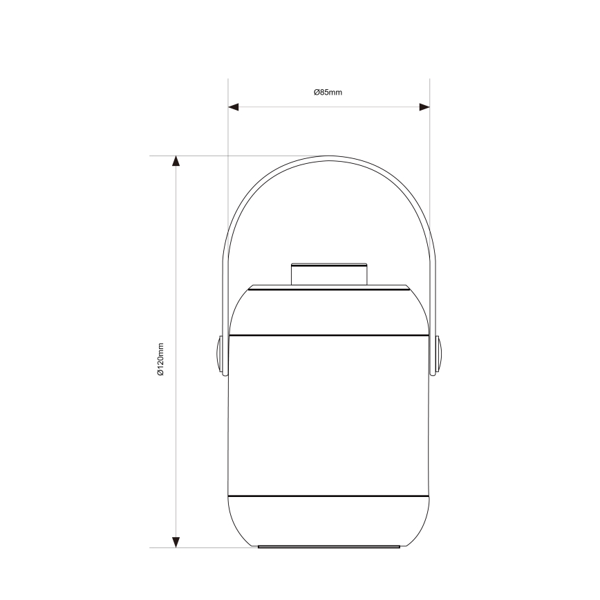 Brilliant - Lampe de table extérieure à intensité variable GEMMA LED/1,9W/5V 1800 mAh IP44 blanc