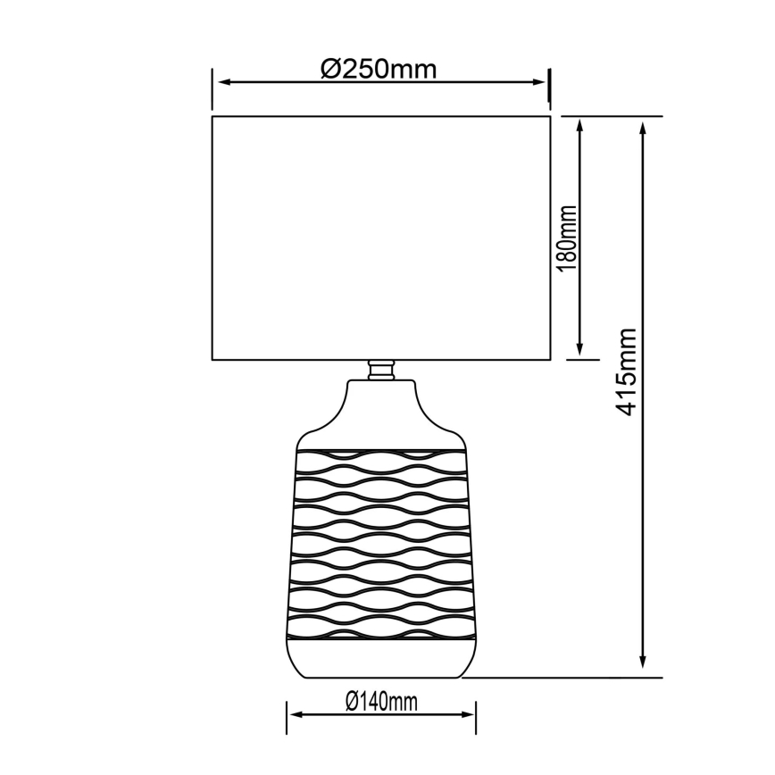 Brilliant - Lampe de table ILYSA 1xE14/40W/230V blanche/grise