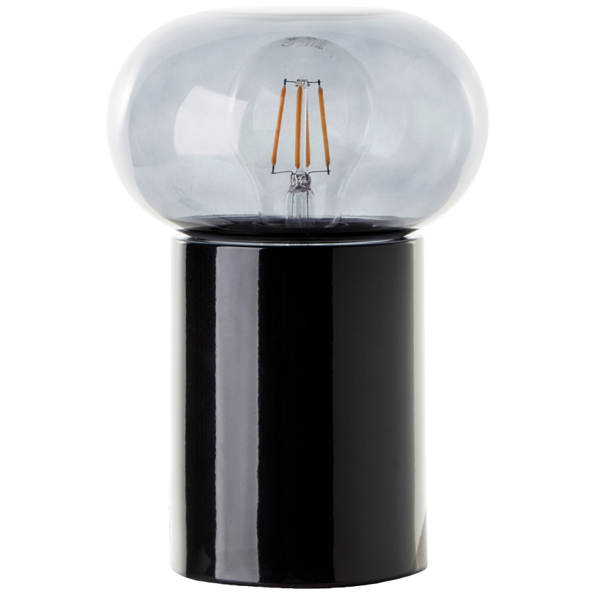 Brilliant - Lampe de table KNUT 1xE27/25W/230V noir/transparent