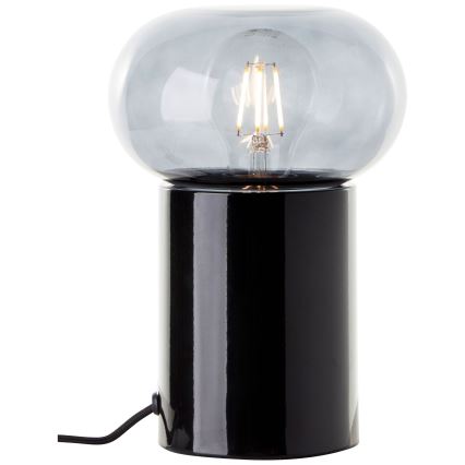 Brilliant - Lampe de table KNUT 1xE27/25W/230V noir/transparent