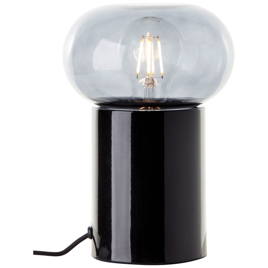 Brilliant - Lampe de table KNUT 1xE27/25W/230V noir/transparent