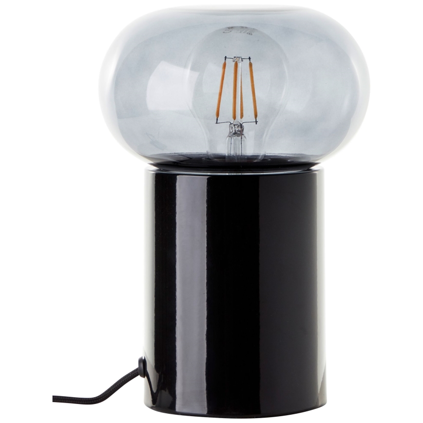 Brilliant - Lampe de table KNUT 1xE27/25W/230V noir/transparent