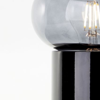 Brilliant - Lampe de table KNUT 1xE27/25W/230V noir/transparent