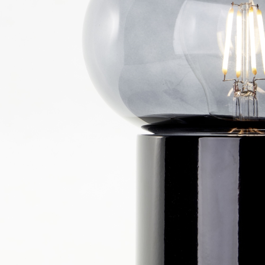 Brilliant - Lampe de table KNUT 1xE27/25W/230V noir/transparent