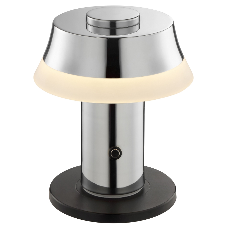 Brilliant - Lampe de table LED tactile, dimmable et rechargeable KINICH LED/2,5W/5V 2700K 2600 mAh chrome brillant
