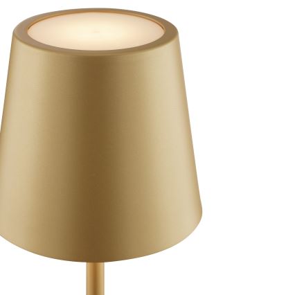 Brilliant - Lampe de table d'extérieur LED tactile dimmable et rechargeable ELORA LED/2,5W/5V 2700K 2600 mAh IP44 dorée