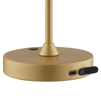 Brilliant - Lampe de table d'extérieur LED tactile dimmable et rechargeable ELORA LED/2,5W/5V 2700K 2600 mAh IP44 dorée