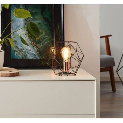 Brilliant - Lampe de table SYNERGY 1xE27/60W/230V noir/cuivre